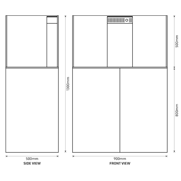 REEF HABITAT Aquário + Móvel 90cm