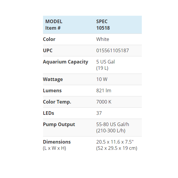 FLUVAL Aquário Spec 19L